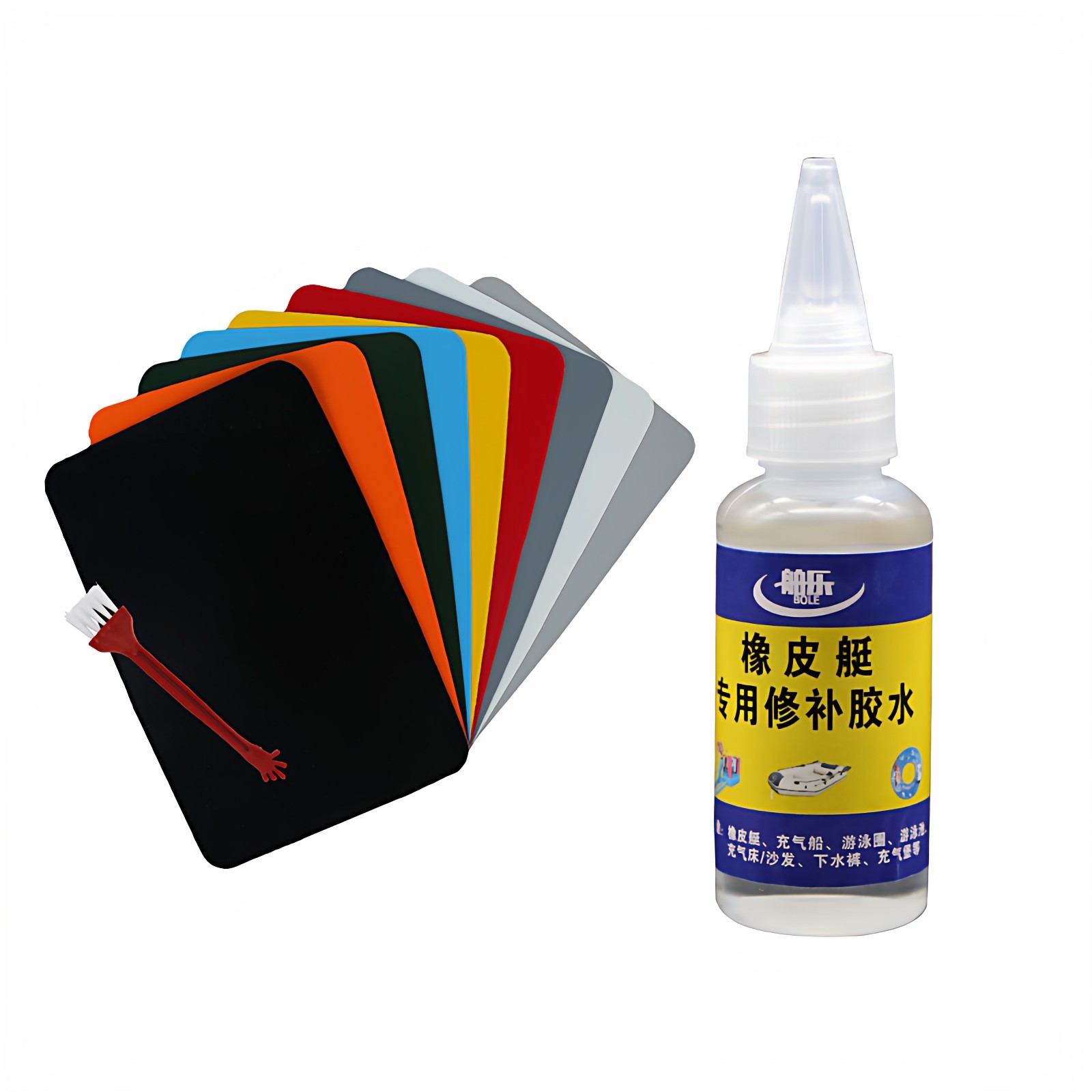 pvc橡皮艇专用胶水充气游泳池圈防水修补包气垫床城堡玩具修补贴,淘宝优惠券,粉丝福利购,淘宝优惠卷
