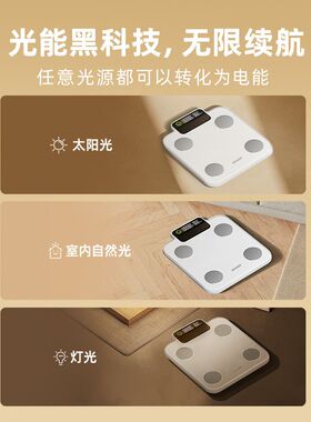 乐福光能电子秤智能体重