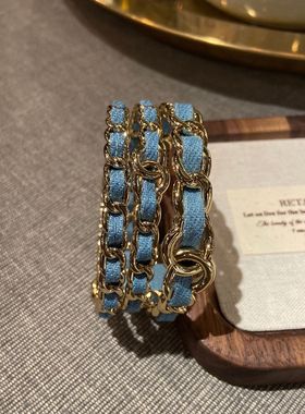 2025新款香家对标对版香奶奶羽毛双c项链 女感轻奢颈链