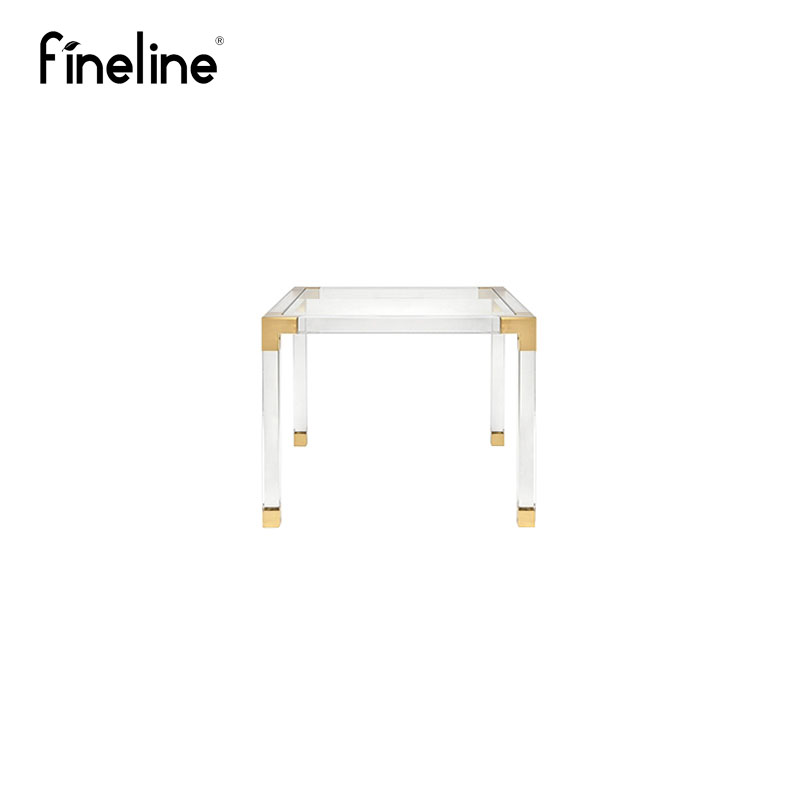 Fineline设计师家具 小户型家用客厅亚克力透明钢化玻璃方形茶几 - 图1