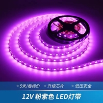 led lamp with 12v24 volt 5mm6mm pink purple narrow version light box advertising sand tray model waterproof light strip super bright