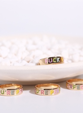 sweetbones欧美滴油戒指辣妹风个性设计感