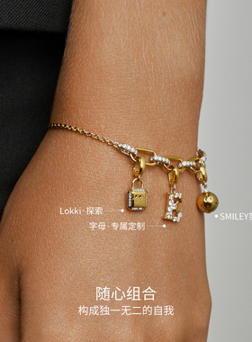 KKLUES925银镀金吊坠多吊坠扣头