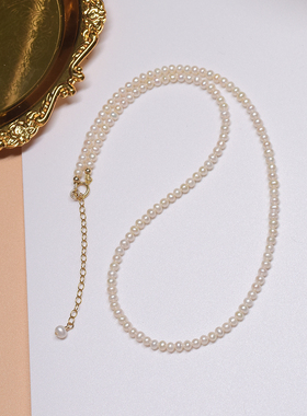 2-3mm正圆强光淡水珍珠项链