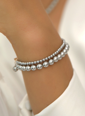 小立交真多麻616色人造珍珠手链