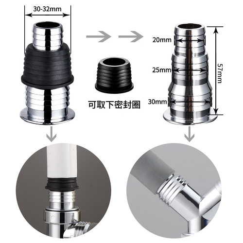洗衣机一拖二下水三通Y型排水管三头通出水管二合一分水器接头 - 图1