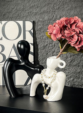 轻奢软装高级感陶瓷花瓶摆件