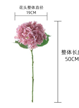 过胶手感绣球花仿真花厂