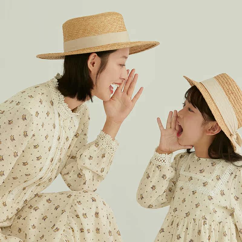 茵曼童装女童碎花2021年秋季连衣裙 茵曼致汇亲子装/亲子时装
