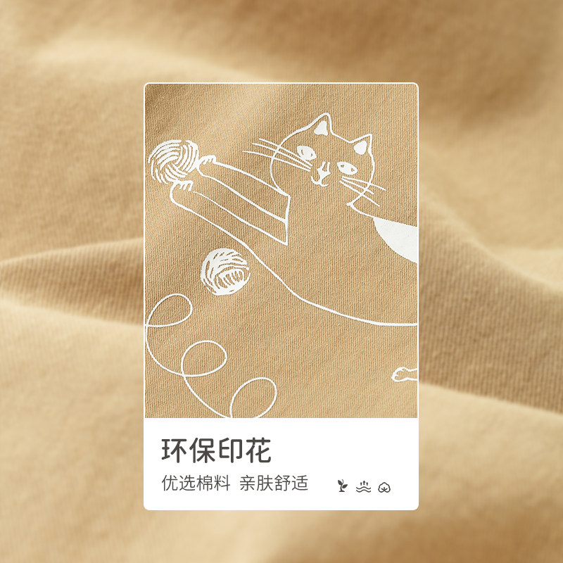 茵曼童装女童直筒裤新款纯棉休闲裤 茵曼致汇裤子