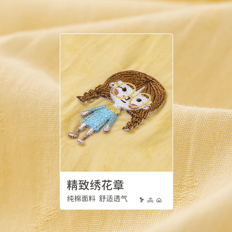 茵曼童装女童纯棉印花2022夏衬衫 茵曼致汇衬衫