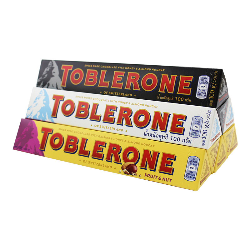 toblerone瑞士黑葡萄牛奶白巧克力 启佳食品黑巧克力