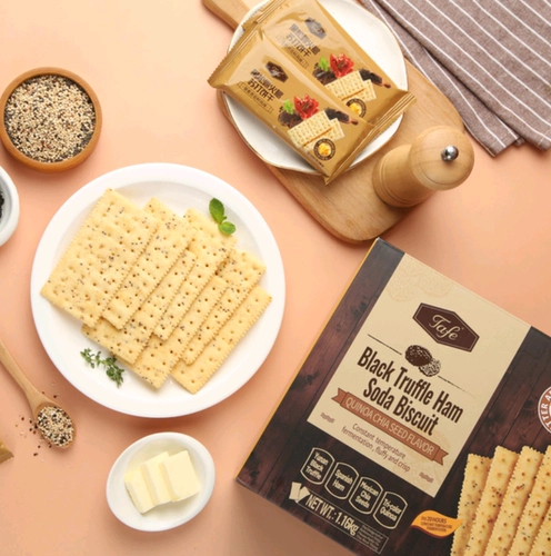 Tafe Black Truffle Ham Soda Cookie 1,16 кг квиноа чиа ароматизированные закуски Medelon Sam покупка