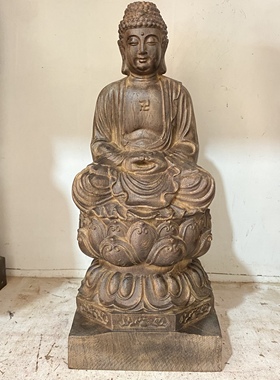 越南沉香原木雕刻大日如来摆件坐佛主家居乔迁摆放工艺品居家摆设