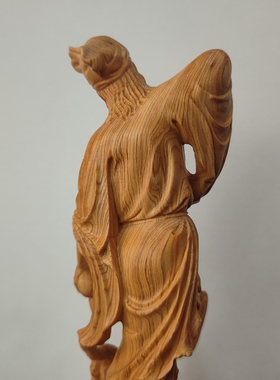 崖柏木雕摆件济公活佛降龙罗汉醉佛居家装饰明清中式实木工艺品