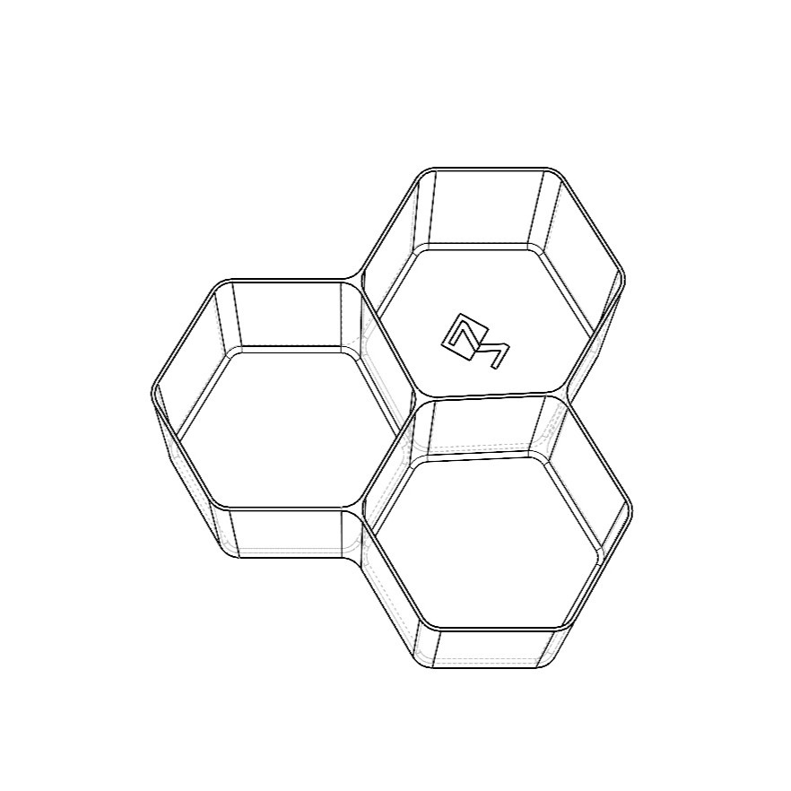 慢半拍内衣收纳盒3D打印袜子小物件灵活空间多色彩蜂窝抽屉衣柜 - 图3