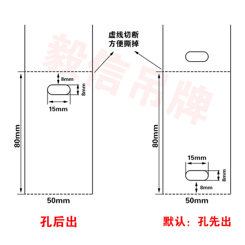 现货服装编菲裁床标、打菲纸、打孔虚线可手撕水洗标可过高温布菲-图2