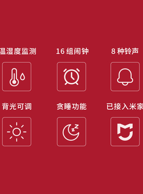 青萍蓝牙闹钟温湿度监测简约桌面