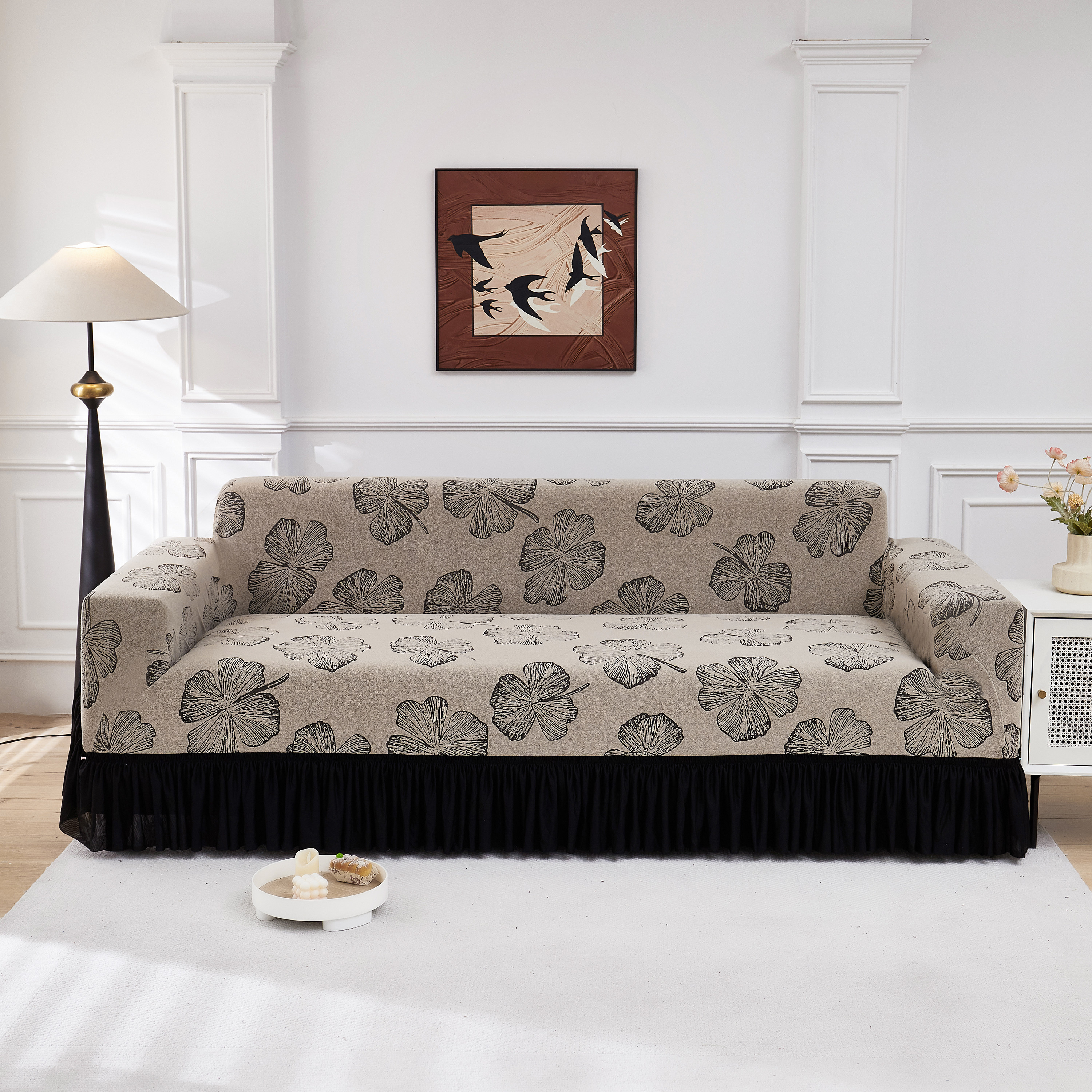 阳离子绒 一体式防滑客厅直排一字型沙发套罩三座全包四季通用型,淘宝优惠券,粉丝福利购,淘宝优惠卷