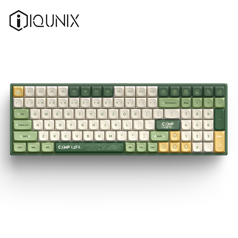 IQUNIX F97露营无线三模机械键盘游戏电竞办公蓝牙客制化 铝厂 - 图0