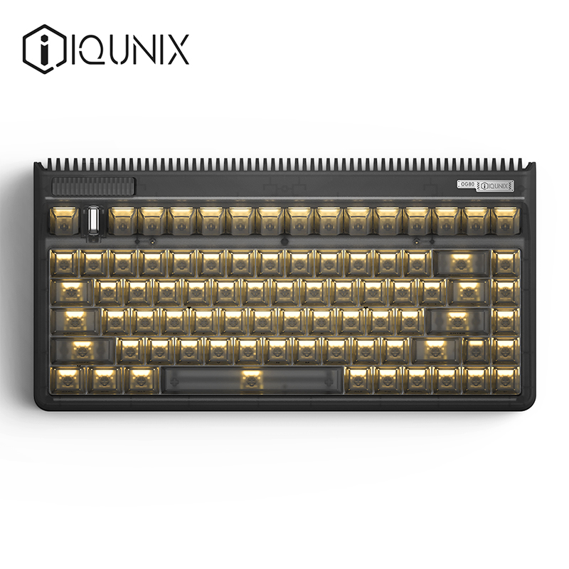 IQUNIX OG80 黑武士三模无线客制化透明 机械键盘电竞热插拔铝厂 - 图0