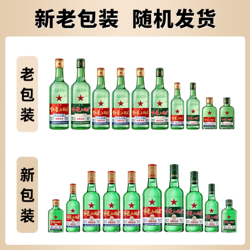 北京总厂红星二锅头43度绿瓶大二清香型纯粮食白酒整箱500ml*12瓶 - 图2