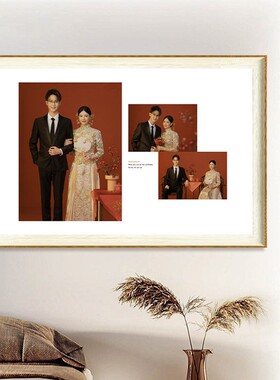 高级感多宫格婚纱照挂墙相框