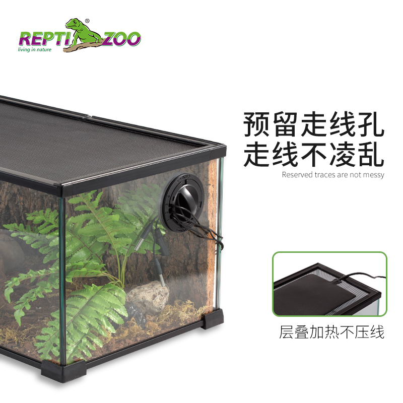 现货秒发Reptizoo玻璃缸爬宠饲养箱陆龟蜥蜴蛇守宫角蛙爬宠饲养箱 - 图2