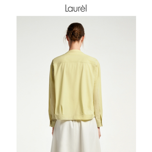 Laurel劳芮新款经典若芽绿户外穿搭弹力圆领外套女LWL352W01800 - 图1