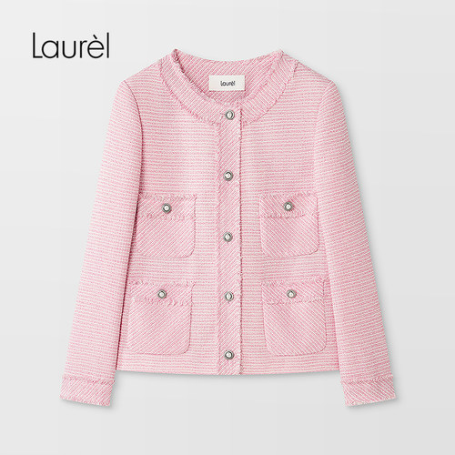 Laurel劳芮新款小香风粗花呢短外套LWD366W00800 - 图2