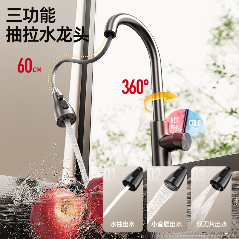 厨房洗菜盆蜂窝压纹加厚5MM水槽大单槽304不锈钢家用洗碗槽洗菜池 - 图3