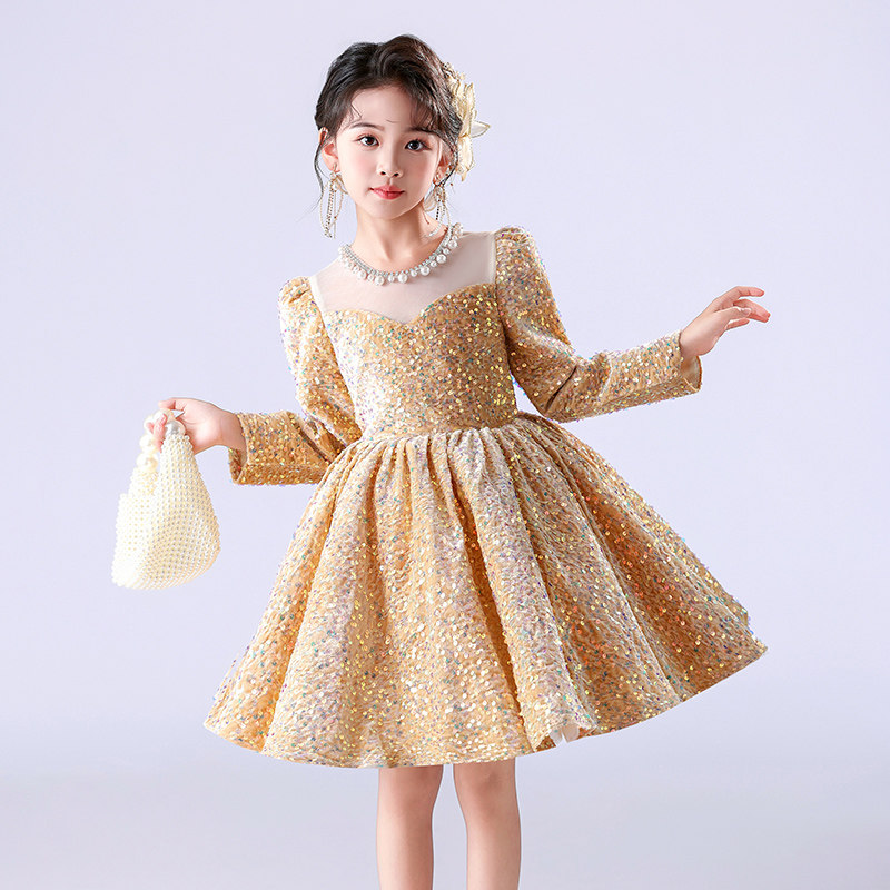 儿童合唱演出服小学生团体大合唱朗诵表演服女童幼儿园蓬蓬裙长袖,淘宝优惠券,粉丝福利购,淘宝优惠卷