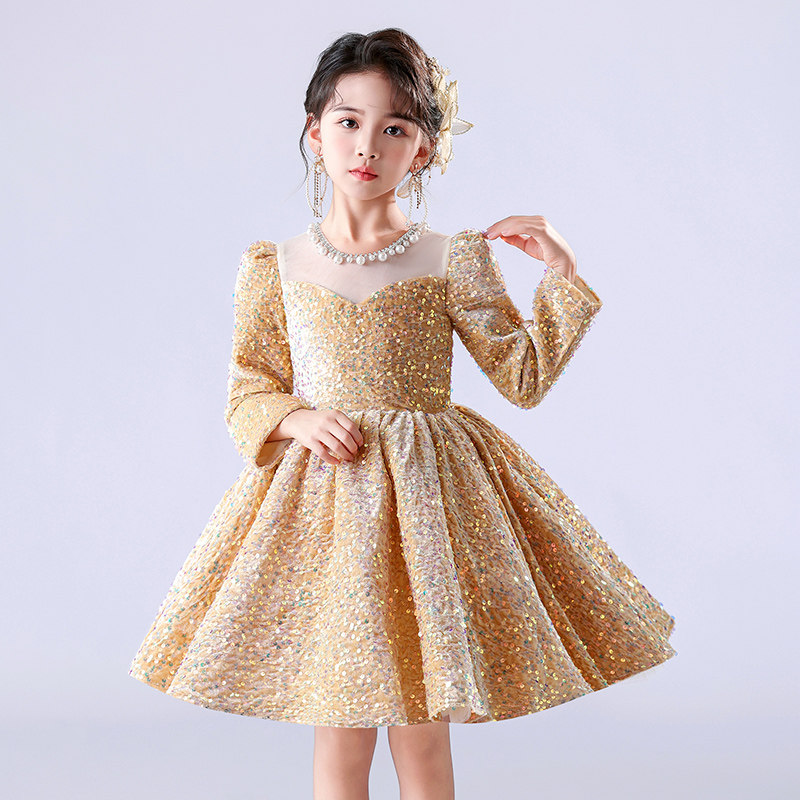 儿童合唱演出服小学生团体大合唱朗诵表演服女童幼儿园蓬蓬裙长袖,淘宝优惠券,粉丝福利购,淘宝优惠卷