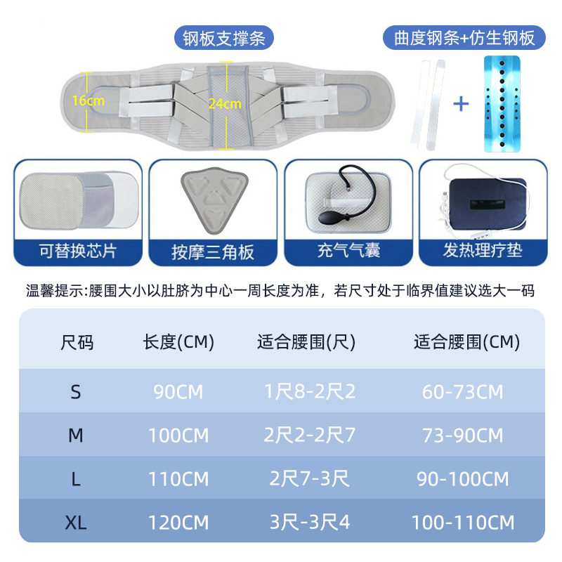 医用护腰带腰间盘劳损腰椎间盘突出腰围腰肌疼腰托男女束腰理疗器-图2