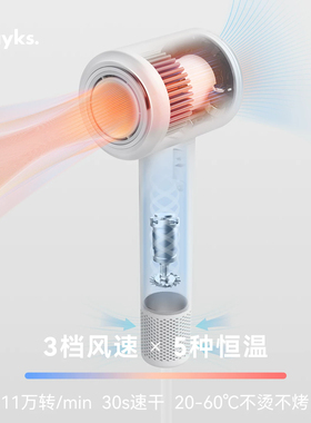 olayks立时66亿等离子护发吹风机