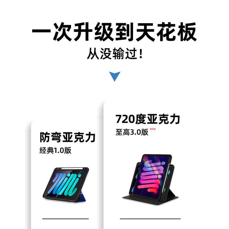 适用小米平板6保护套5pro保护壳2023新款6pro平板保护套带笔槽小米pad5硅胶全包英寸防摔360°可旋转亚克力 - 图0