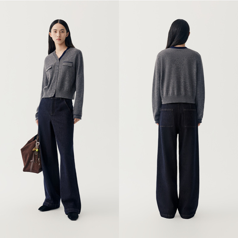 indicia标记商场同款25冬季新款女装休闲裤女牛仔裤F2D5NK456F - 图1