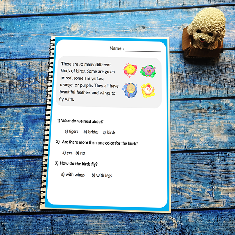 reading三句话阅读幼儿英语阅读理解入门启蒙练习题纸小学作业纸 - 图0
