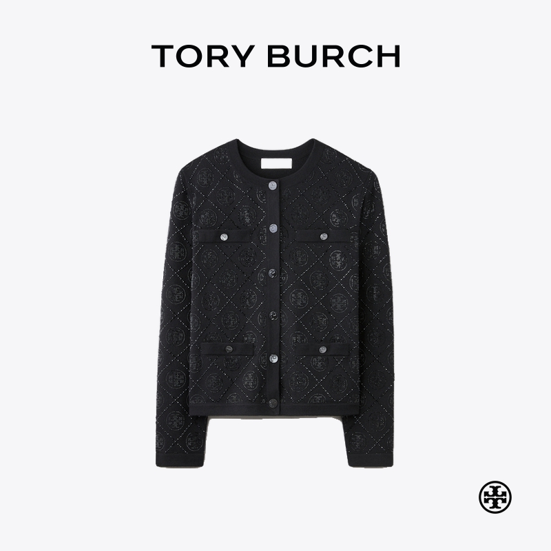 【季末礼遇】TORY BURCH 汤丽柏琦 T MONOGRAM 纽扣开衫 162462 - 图0