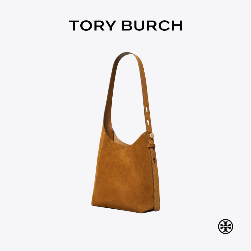 TORY BURCH 汤丽柏琦 ROMY 小号绒面革手提肩背HOBO包女包 178267 - 图0