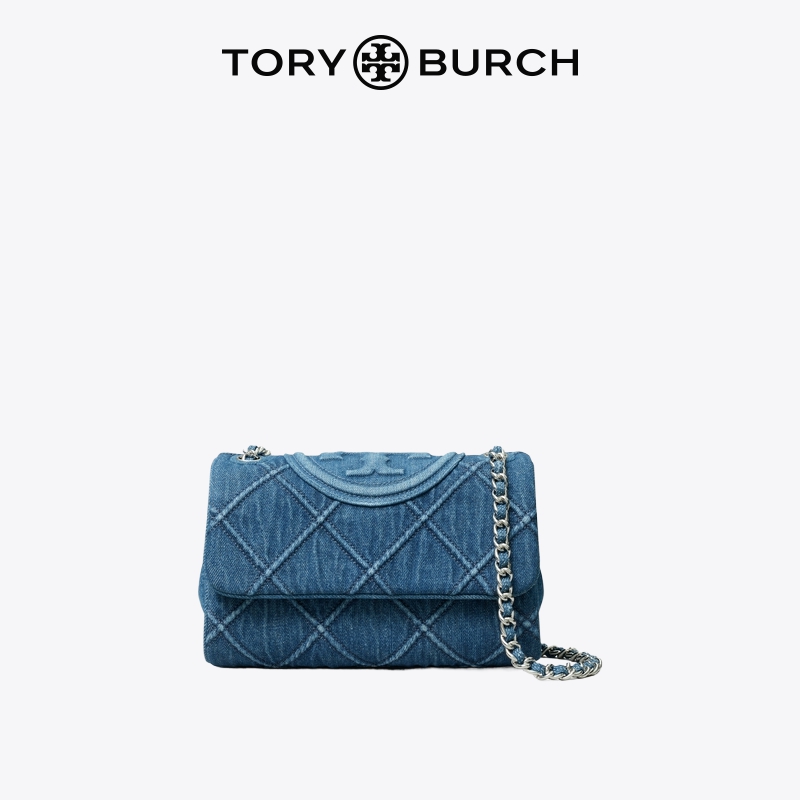 【抢先购】TORY BURCH 汤丽柏琦 FLEMING小号丹宁单肩包 154739 - 图0