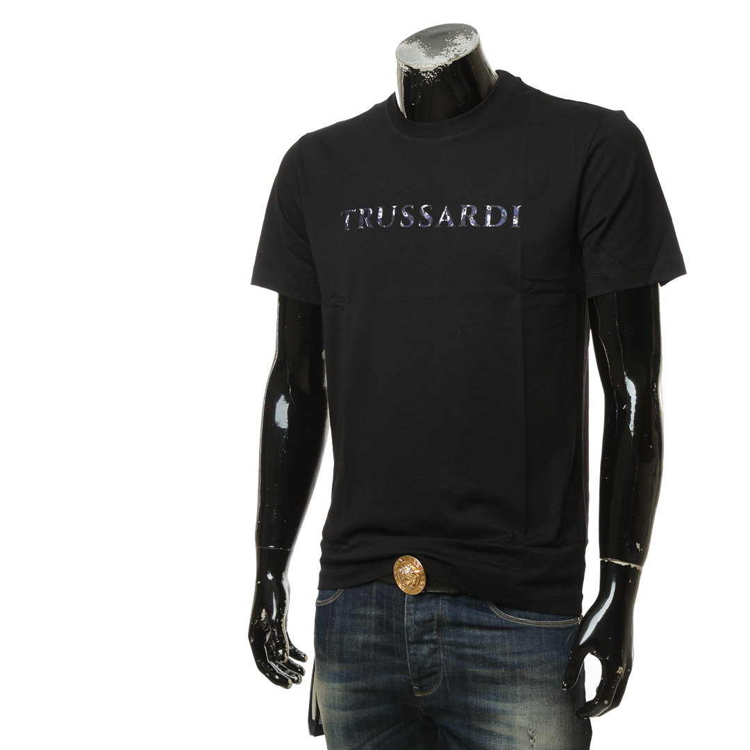 TRUSSARDI 楚萨迪印花男士网球穿搭短袖圆领T恤52T00732 1T005381 - 图0