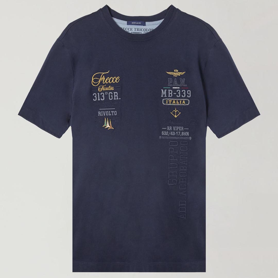 Aeronautica Militare AM空军 男士时尚纯棉短袖T恤241TS2226J635 - 图3