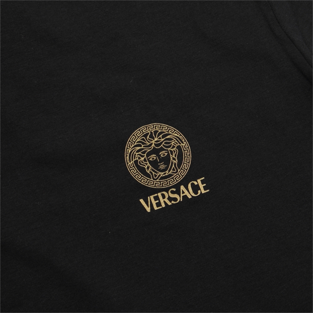 Versace/范思哲男士时尚奢华烫金美杜莎短袖T恤AUU01005 1A10011-图2