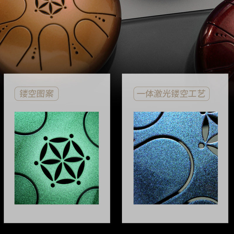 空灵鼓乐器手碟鼓钛合金钢珠光漆五寸8音mini鼓鲁儒忘忧鼓初学者,淘宝优惠券,粉丝福利购,淘宝优惠卷