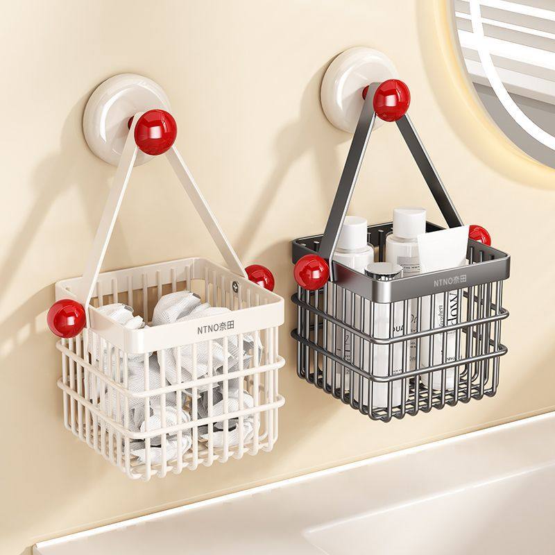 奈田废弃洗脸巾收纳盒壁挂式洗手台化妆品收纳架免打孔卫浴置物架,淘宝优惠券,粉丝福利购,淘宝优惠卷