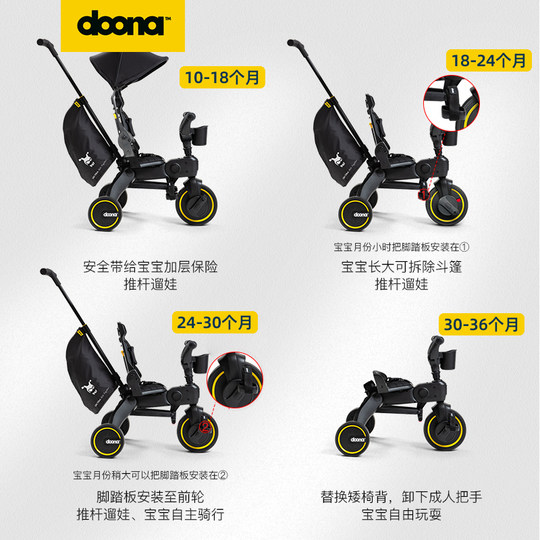 Doona folding three-wheel stroller