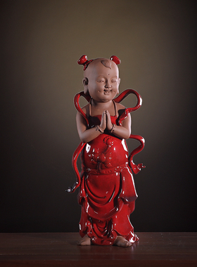 大师金童玉女佛像软装饰工艺品