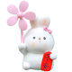 Peaceful cute little rabbit windmill bamboo dragonfly battery car electric motorcycle decoration gift for best friend