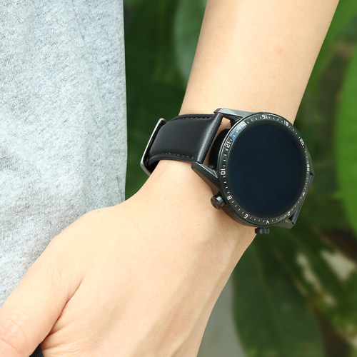 适用华为gt5表带真皮gt5pro表带gt4新款gt3华为watch5表带watch4pro男女士荣耀智能手表gt2e运动小米s4牛皮s3 - 图3